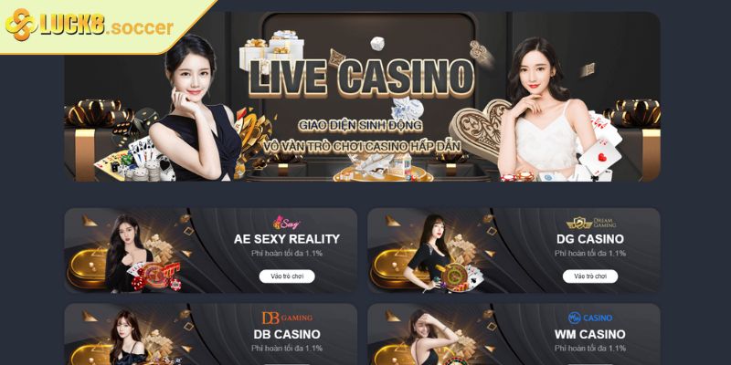 Casino Trực Tuyến LUCK8 - Khám Phá Kho Game Hấp Dẫn 2025 1 Khám phá sảnh Casino trực tuyến LUCK8